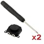 2x Analog Joystick Black Stick Button For Sony PSP 1000