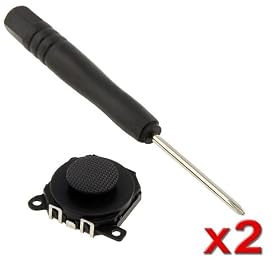 2x Analog Joystick Black Stick Button For Sony PSP 1000