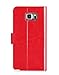 FYY Luxury PU Leather Wallet Case for Galaxy Note 5, [Kickstand Feature] Flip Folio Case Cover with [Card Slots] and [Note Pockets] for Samsung Galaxy Note 5 Red