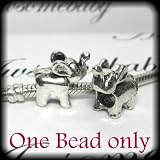 (#18)Silver Bead Spacer Charm Elephant Fits Pandora Chamilia Troll Style Bracelet