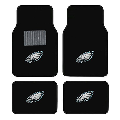 Newly Released Licensed Philadelphia Eagles Embroidered Logo Carpet Floormats. Logo on all 4 Mats.