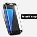 S7 Edge Screen Protector, ElecForU 3D Curved Edge Full Screen Coverage Tempered Glass Screen Protector Film for Samsung Galaxy S7 Edge 4G LTE 2016 ( Black Onyx)