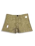 Wild Mango - Infant Baby Girls Twill Shorts, Olive (Size 18Months)