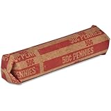 Coin Wrapper, 60 lb., Pennies, .50, 1000/Box, Red