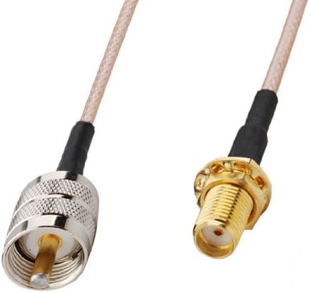 RF coaxial coax cable assembly SMA female to UHF PL-259 male 12''