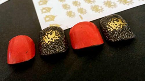 Gold Metallic Nail Art Decals POW comin book By alterNAILtive G030