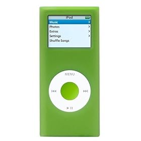 Green Silicone Case w/ Armband Lanyard for iPod Nano 2nd Gen