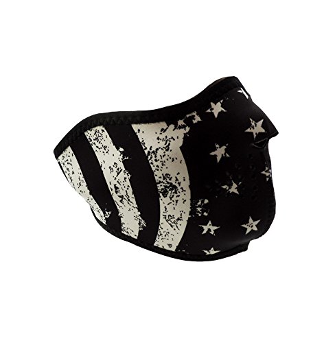 Zan headgear 1/2 face neoprene mask black & white v…