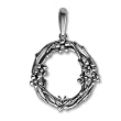 .925 Silver Textured Branch Wreath Pendant