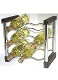 Review WATSONS  / Solid Wood & Metal 9 Bottle Contemporary Wine Rack