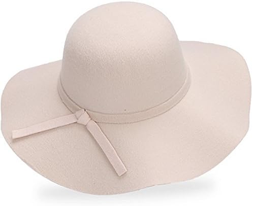 Ebrun British Retro Wool Hat Ms. Dayan Mao Features Nepalese Woolen Large Brimmed Hat（fba) (#17)