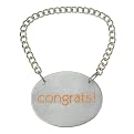 Congrats Bottle Tag- Pewter