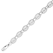 14K White Gold Fancy Filigree Link Bracelet - 7.25 inches