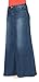 Womens full length denim skirt ladies maxi long skirt (68)