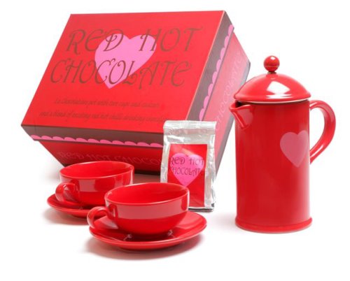 La Cafetiere Chocolatiere Hot Chocolate Gift Set, Red Hot