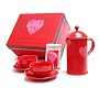 La Cafetiere Chocolatiere Hot Chocolate Gift Set, Red Hot