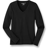 Long-Sleeve Easy Fit Jersey V-Neck Tee