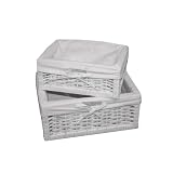 Baby Elegance Set of 2 Lined Storage Baskets