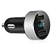 LIHAN Dual USB Car Charger,LED Display Voltage Compatible for Apple iPhone,iPad,Samsung Galaxy/S Series&Edge Models,LG,Google Nexus,Other iOS and Android Devices,Silver
