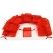 48 Jewelry Red Organza Drawstring Pouches Gift Bags 2.75x3"