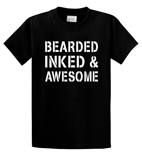 Comical Shirt Men's Bearded Inked & Awesome Cute Tatoo Lover T-Shirt