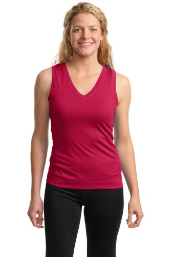 Sport-Tek Women's Ultra Smooth Fitness Tank, White, XX-Large