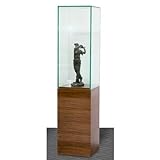 IMAGE OF Diamond Sofa 60-Inch Glass Tower Display with Hand Carved Pedestal Base
