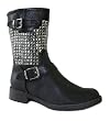 Bottines Clout�es Argent�es Style Low Boots Femmes Nouvelle Collection Noires - Taille 36