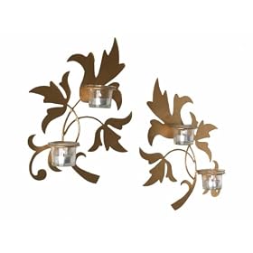 Danya B QBA502 Grand Leaf Votive Sconce