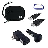 Gizmo Dorks Travel Case Kit (Black) with Carabiner Key Chain for the Sony B ....