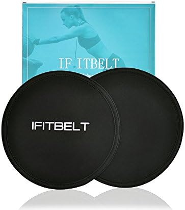 Fitness Gliding Discs by IFITBELT - 2 Dual Sliding Sliders/ Core Sliders Glide Discs for Use on Floors - Abdominal Equipment, Body Shaping and Core Trainer with Low Impact