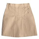 New Little Girls School Uniform Khaki Pleated Skort 6X