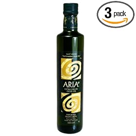 Aria Extra Virgin Olive Oil, 16.9-Ounce Bottle (Pack of 3) by Aria