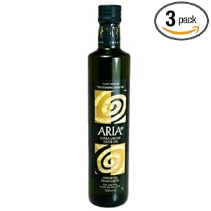 Aria Extra Virgin Olive Oil, 16.9-Ounce Bottle (Pack of 3) by Aria