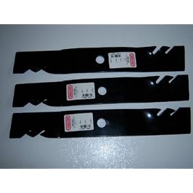 3 Gator 3-In-1 Mulching blades to replace John Deere M115495, M113517, M76466 blades. (Set of 3)