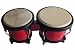 CasaPercussion Latin-Style Wooden Bongos (Comfort Rims, Red Finish)