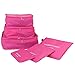 Hopsooken Travel Organizer Luggage Compression Pouches, Rose (6-Piece Set)