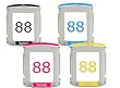 UCI HI 88 [ 4 tinta = 1 x Set = BMCY ] Compatible tinta cartuchos reemplazo For HP ( Hewlett-Packard ) OFFICEJET Pro K5400, K5400dn, K5400dtn, K5400dtwn, K5400n, K550, K550dtn, K550dtwn, K8600, K8600dn, L7480, L7580, L7590, L7680, L7700, L7750, L7780, impresora, HP ( Hewlett-Packard ) 88BK XL ( C9396AE ) 2580 Page +-5%, HP ( Hewlett-Packard ) 88C XL ( C9391AE ) 1840 Page +-5%, HP ( Hewlett-Packard ) 88M XL ( C9392AE ) 2190 Page +-5%, HP ( Hewlett-Packard ) 88Y XL ( C9393AE ) 1650 Page +-5%