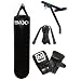 5pcs Punchbag Set, 5ft Black Rex Leather boxing punchbag , wall Bracket & FREE Gloves & chain