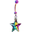 Limited Edition Rainbow Star Belly Ring MADE WITH SWAROVSKI ELEMENTS