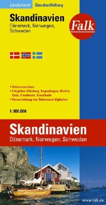 Falk Länderkarte Skandinavien / Dänemark / Norwegen / Schweden 1:800 000: Alle Infos bei Amazon