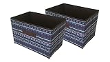 Decorative Fabric Closet/Dresser Drawer Storage Organizer, Box for Clothing, Shoes, Handbags, Jeans - Nordic (2, Large)