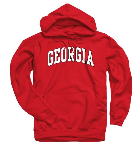 Georgia Bulldogs Adult Classic Arch Hoody (Red, Large)