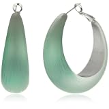 RAIN Teal See-Through Hoop Earrings