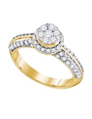 0.92CTW DIAMOND LADIES FLOWER RING