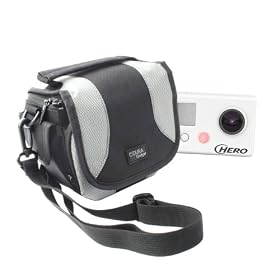 DURAGADGET Padded Camera Bag With Shoulder Strap & Zip Pockets For Go Pro Hero HD Head Cams (Helmet Hero, Motorsports Hero, Surf Hero)