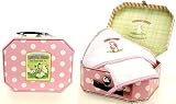 Michel Design Works Snuggle Bunny Suitcase Hooded Towel & Wash Mitt Set, Pink