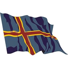 PEMA Autoaufkleber Fahne A-LS3 Aland Islands - Aland-Inseln 15 cm farbig / bunt
