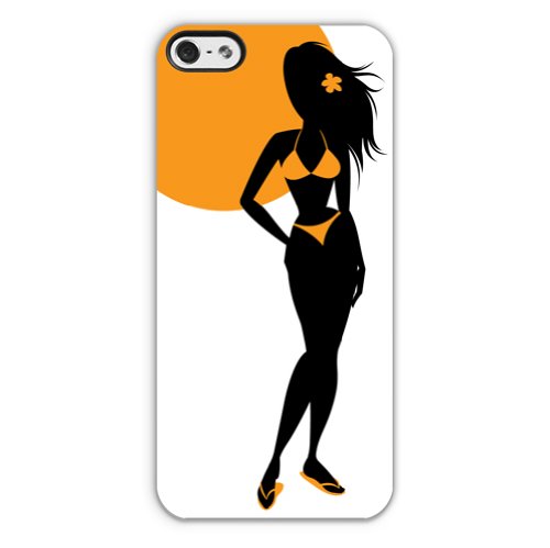 Headcase RSI-195-026 Co-Molded Hybrid Case for iPhone 5 &amp; 5s - 1 Pack - Retail Packaging - Sun Bikini