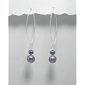 Pure Silver and Fresh Water Pearl Earrings
